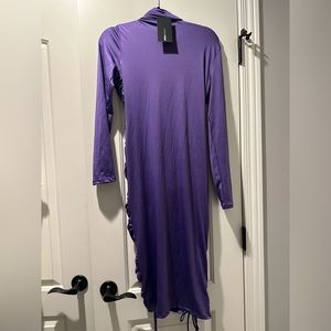 FASHIONNOVA Purple Midi Dress Size Large